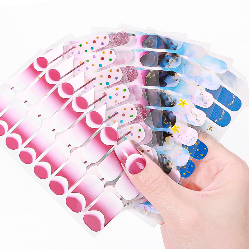 สติกเกอร์ติดเล็บลายหินอ่อนไล่เ - Full Cover Adhesive บทวิจารณ์และราคา